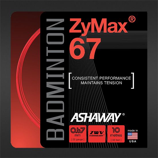 Ashaway ZyMax 67 czerwony - 0,67mm - box