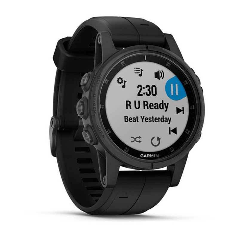 fenix 5 black sapphire with black band