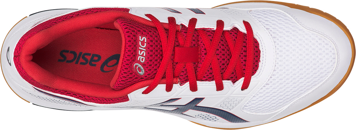 asics gel rocket 8 white deep ocean