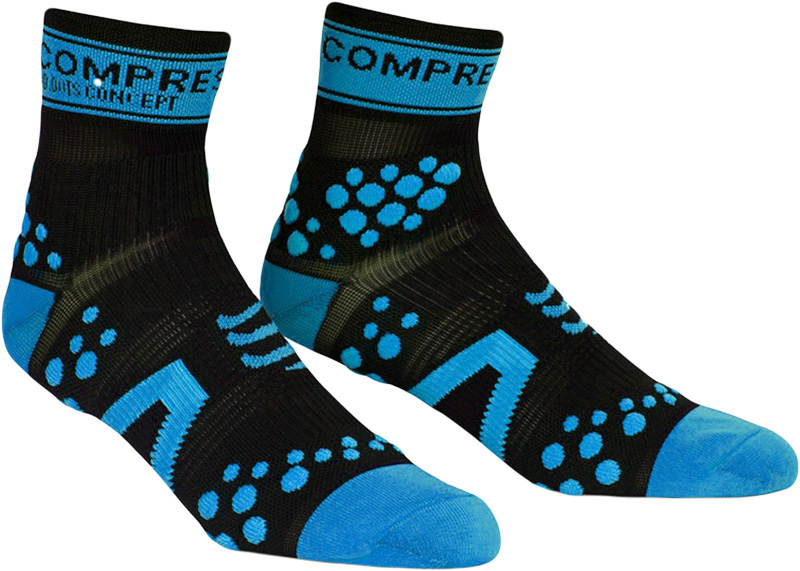 Compressport Pro Racing Socks V2 Run HI Black/Blue - Ubrania męskie do ...