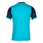 Joma Montreal SS Tee Fluorescent Turquoise / Navy Blue