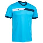 Joma Court SS Tee Fluorescent Turquoise / Navy Blue