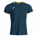 Joma Smash SS Tee Navy Blue / Lime