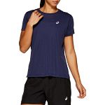 ASICS Silver Short-Sleeved Top Peacoat