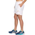 ASICS Tennis 7" Shorts Brilliant White / Sunrise Red