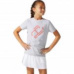 ASICS Girls Tennis SS Tee Mid Grey Heather