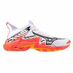Mizuno Wave Lightning Neo 3 White / Fiery Coral / Citrus