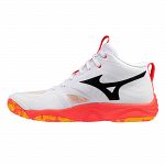 Mizuno Wave Momentum Elite Mid White / Fiery Coral / Citrus