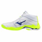 Mizuno Wave Lightning Elite Mid White / Lightning Yellow / Dazzling Blue