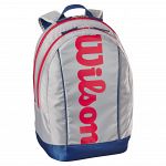 Wilson Junior Backpack Light Grey / Red / Blue