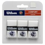 Wilson Roland Garros Profile Overgrip 3-Pack White / Blue
