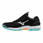 Mizuno Wave Stealth 6 Black / Tangelo / Ice Green
