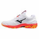Mizuno Wave Stealth 6 White / Fiery Coral / Citrus