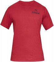 Under Armour UA Stacked Left Chest Short Sleeve Red