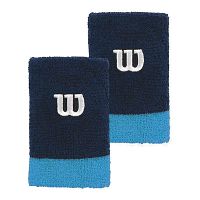 Wilson Extra Wide Wristband Peacoat / Coastal Blue / White