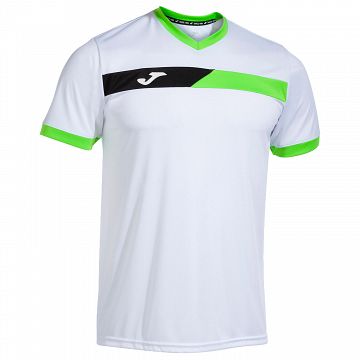 Joma Court SS Tee White / Fluorescent Green