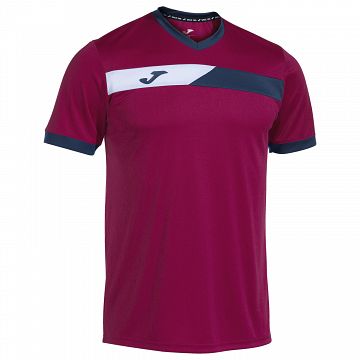 Joma Court SS Tee Crimson / Navy / White