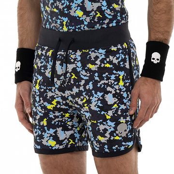 Hydrogen Camo Pixel Tech Shorts Blue / Yellow