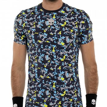 Hydrogen Camo Pixel Tech T-Shirt Blue / Yellow