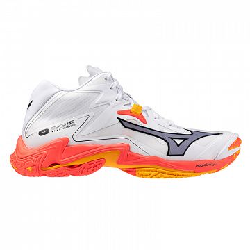 Mizuno Wave Lightning Z8 Mid White / Fiery Coral / Citrus
