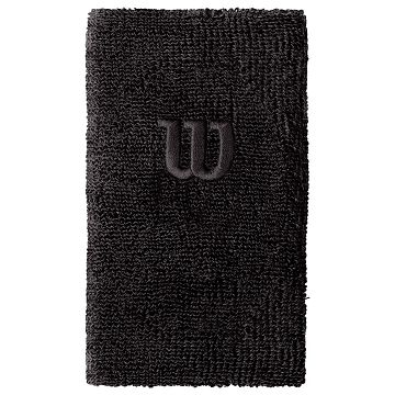 Wilson Extra Wide Wristband 2-Pack Black OSFA