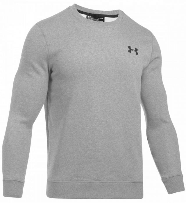 Under Armour Rival Solid Fitted Crew Grey