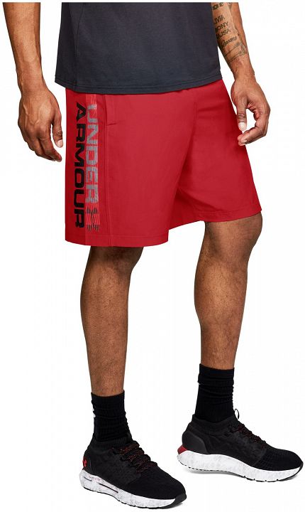 Under Armour Woven Graphic Wordmark Short  Red