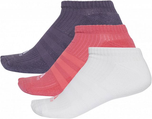 Adidas 3 Stripes No-Show 3 Pack Pink Purple