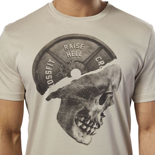 Reebok Plated Skull Tee Parchment