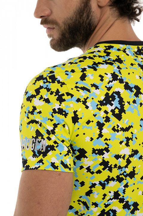 Hydrogen Camo Pixel Tech T-Shirt Yellow