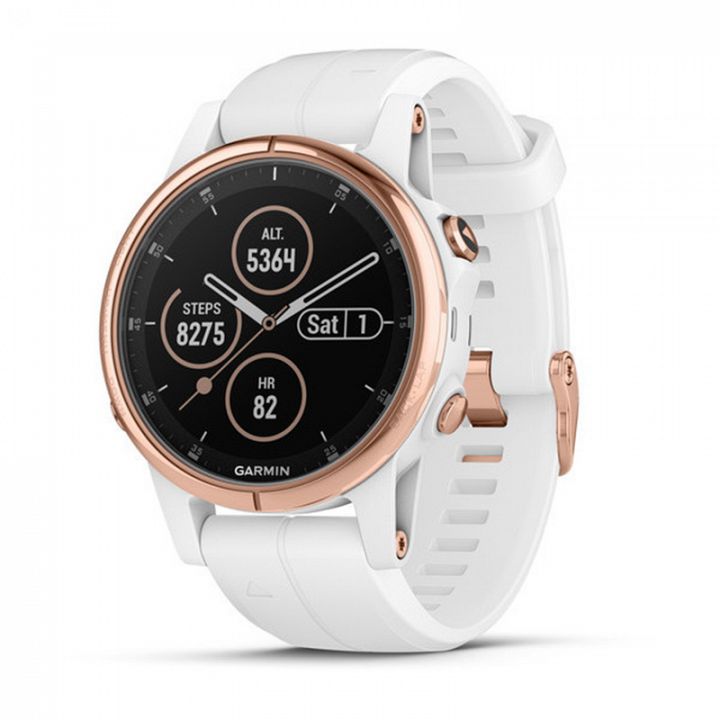 Garmin Fenix 5S Plus Sapphire Rose Gold / White Band