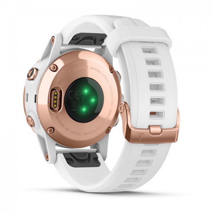 Garmin Fenix 5S Plus Sapphire Rose Gold / White Band