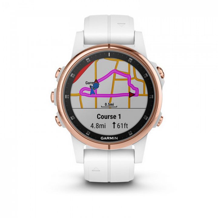 Garmin Fenix 5S Plus Sapphire Rose Gold / White Band