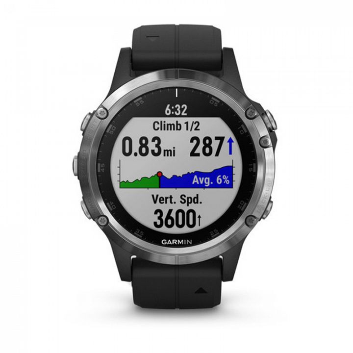 Garmin Fenix 5 Plus Silver / Black Band