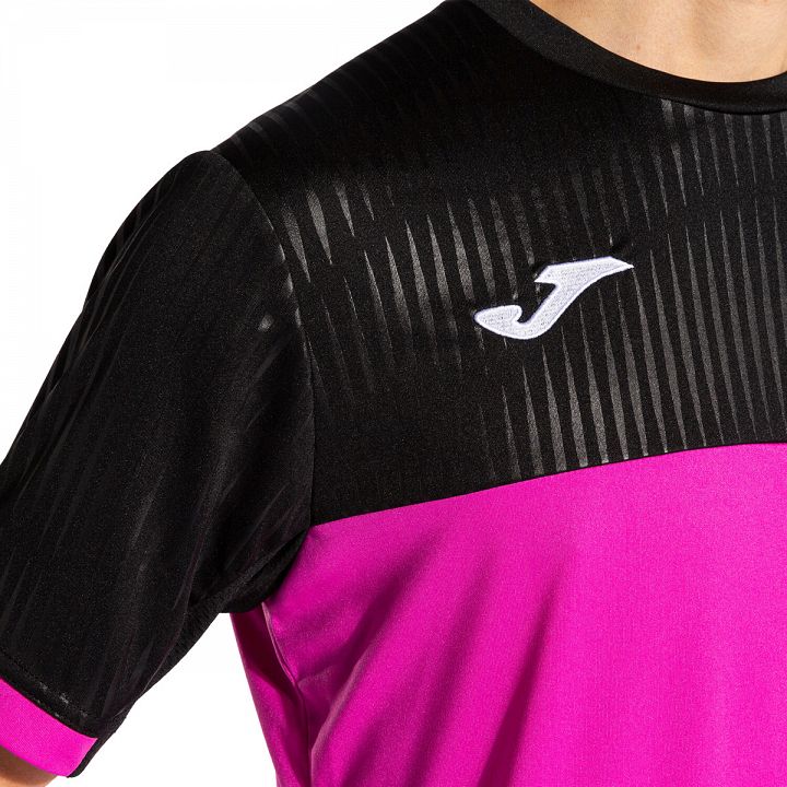 Joma Montreal SS Tee Fluorescent Pink / Black