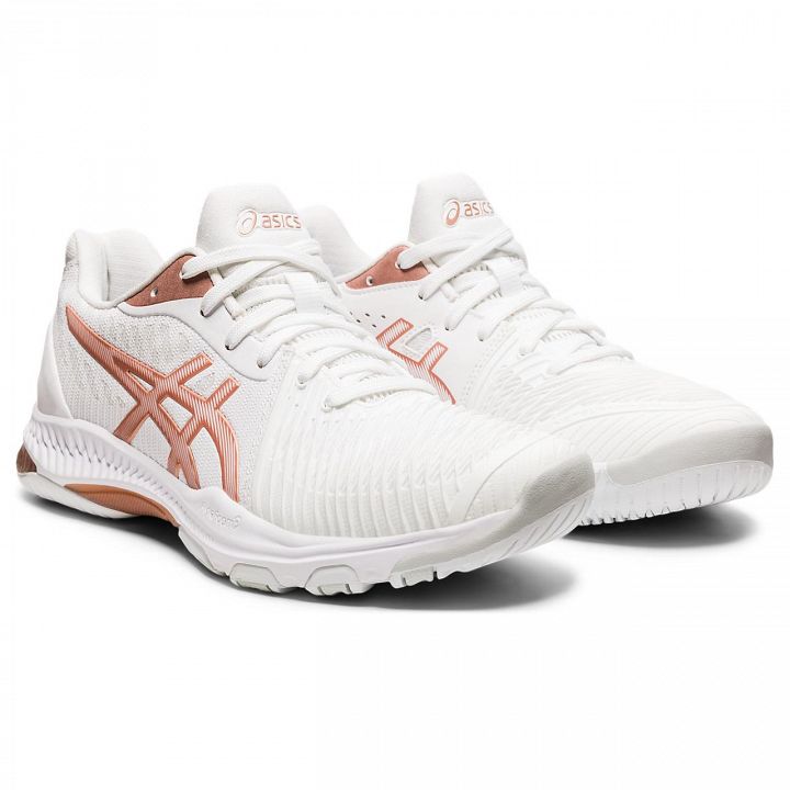 ASICS Netburner Ballistic FF 2 White / Gold Rose