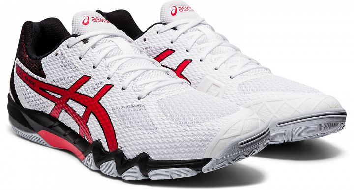 ASICS Gel-Blade 7 White / Classic Red