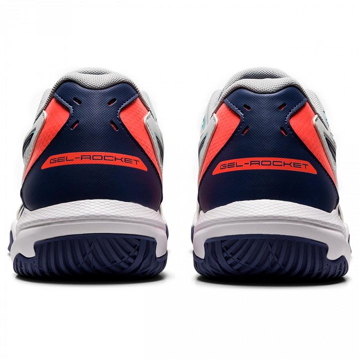 ASICS Gel-Rocket 10 Glacier Grey / Sunrise Red