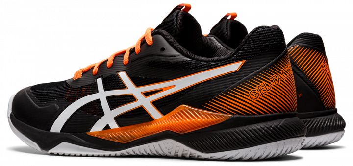 ASICS Gel-Tactic Black / Shocking Orange
