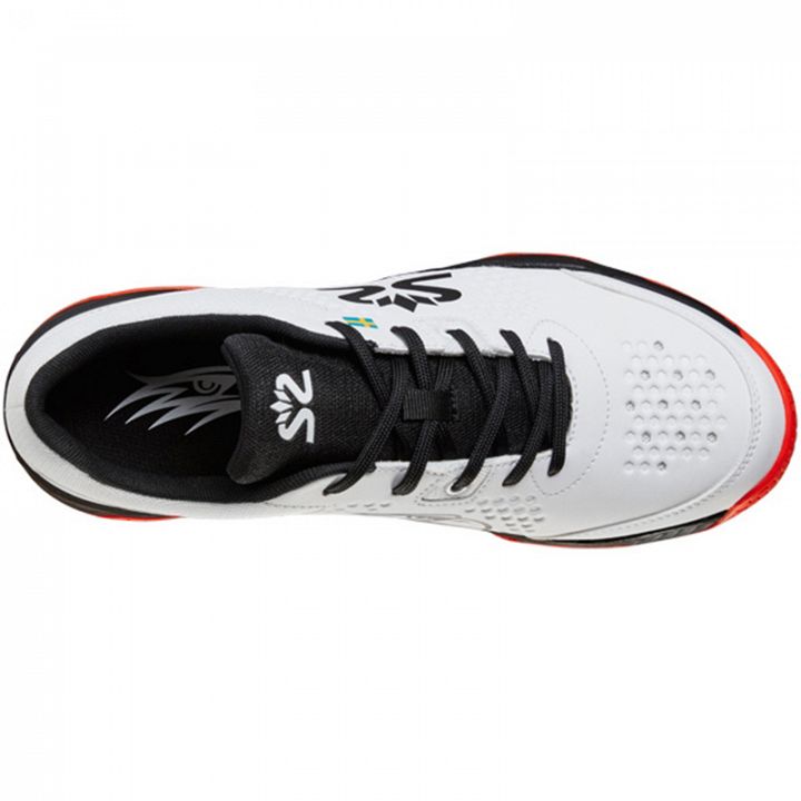 Salming Hawk Court White / Black / New FlameRed