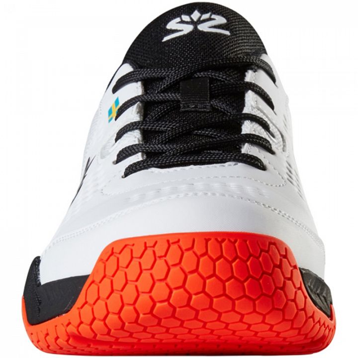 Salming Hawk Court White / Black / New FlameRed