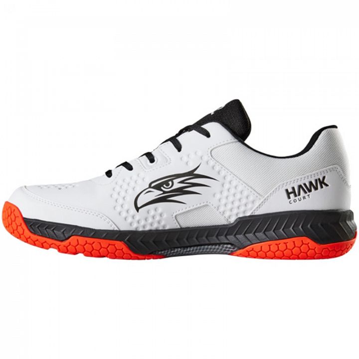 Salming Hawk Court White / Black / New FlameRed