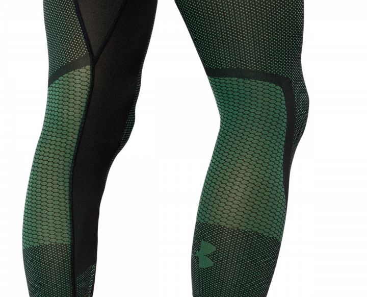 Under Armour Threadborne Seamless 3/4 Leg Black Green