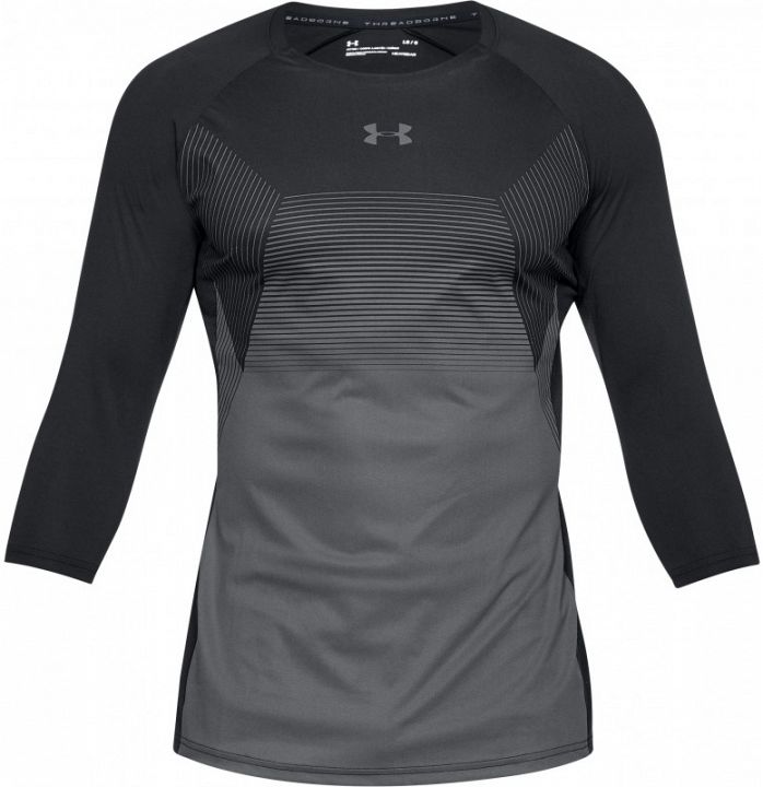 Under Armour Threadborne Vanish 3/4 Sleeve Black
