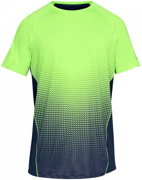 Under Armour UA Raid 2.0 Dash Fade Short Sleeve Green Navy