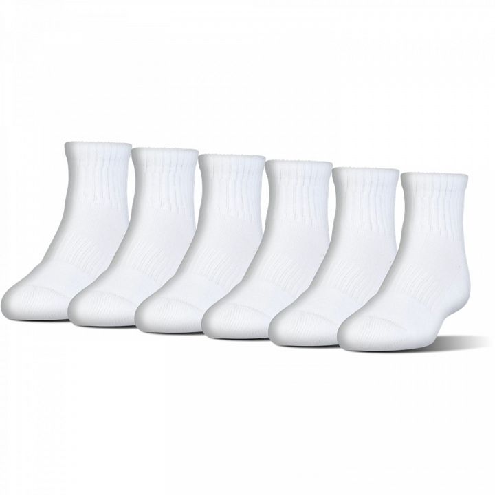 Under Armour Charged Cotton 2 Quater White Gray 6Pack