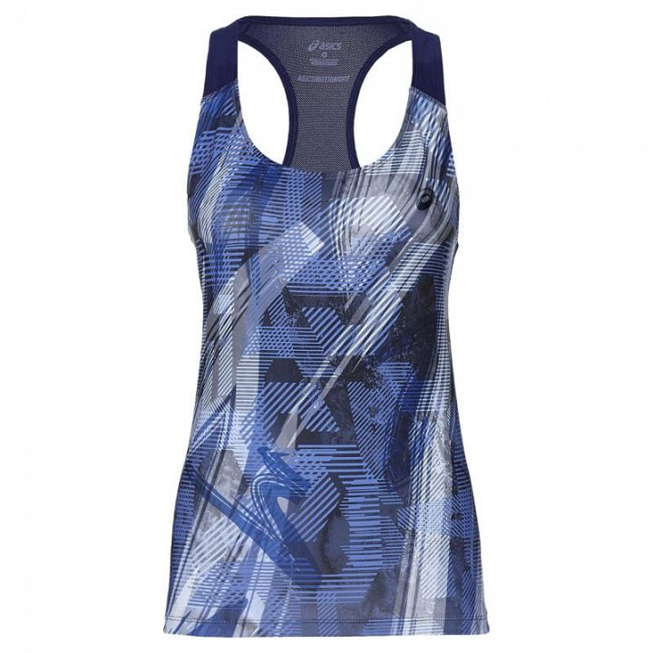 ASICS Fitted GPX Tank Navy / Blue
