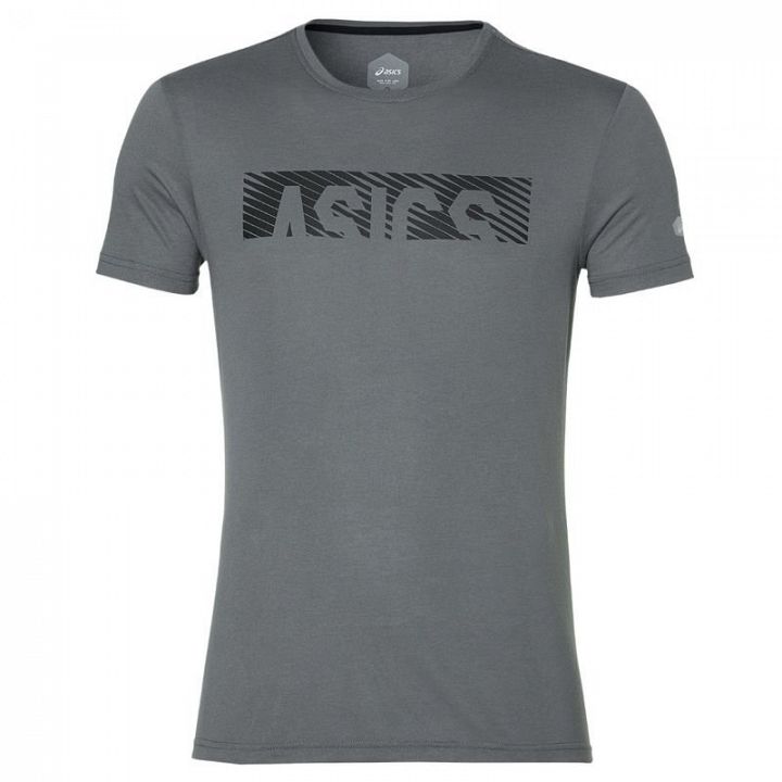 ASICS Essential Diagonal SS Top Grey