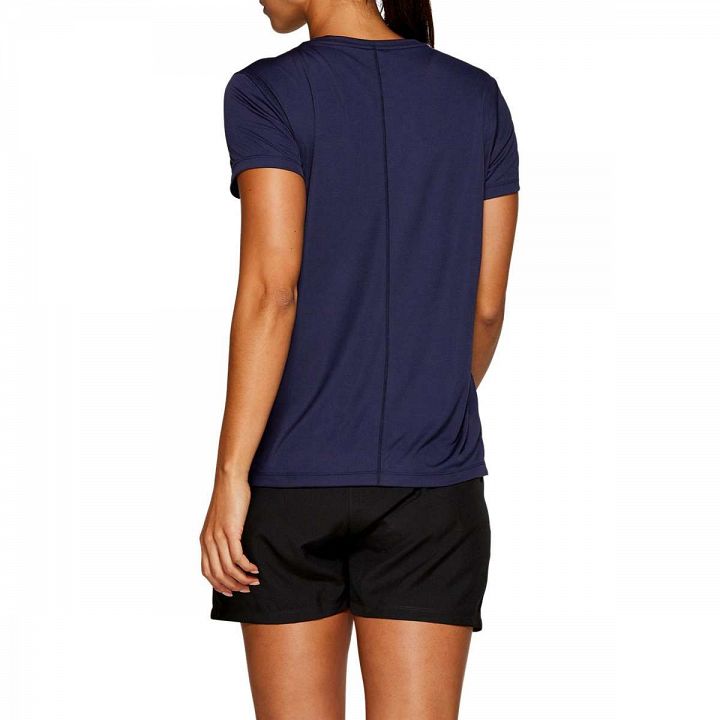 ASICS Silver Short-Sleeved Top Peacoat