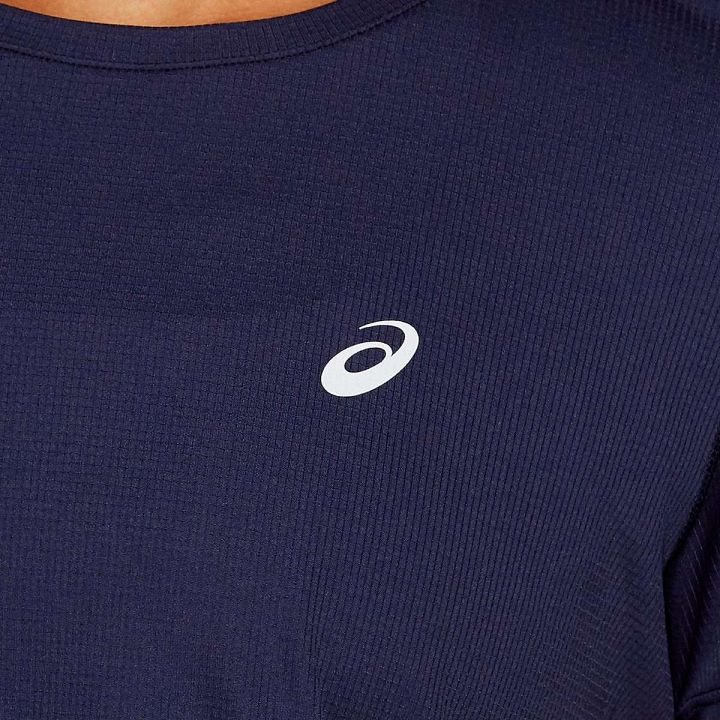 ASICS Silver Short-Sleeved Top Peacoat